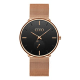 Man Watch Waterproof Slim Mesh Strap Minimalist Wrist  Quartz Sports