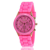 Woman Watch Hot Sales Geneva Brand Silicone  Fashion Dress Quartz Wristwatch