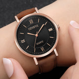 Woman Watch Leather Strap   Bracelet Ladies Clock Hour Quartz