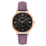 Woman Watch Leather Strap   Bracelet Ladies Clock Hour Quartz