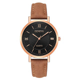 Woman Watch Leather Strap   Bracelet Ladies Clock Hour Quartz