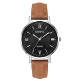 Woman Watch Leather Strap   Bracelet Ladies Clock Hour Quartz