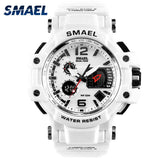 Man Watch White Sport Watch LED Digital 50M Waterproof Casua