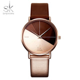 Woman Watch Fashion Leather Wrist  Vintage Ladies  Irregular