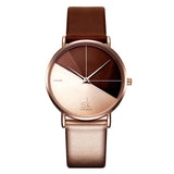 Woman Watch Fashion Leather Wrist  Vintage Ladies  Irregular
