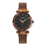Woman Watch Luxury Diamond Rose Gold  Fashion Ladies Starry Sky Magnetic