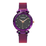 Woman Watch Luxury Diamond Rose Gold  Fashion Ladies Starry Sky Magnetic
