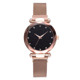 Woman Watch  Luxury   Ladies Magnetic Starry Sky Clock Fashion Diamond  Quartz Wristwatches
