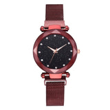 Woman Watch Magnetic Starry Sky Clock Fashion Diamond Female Quartz Wristwatches
