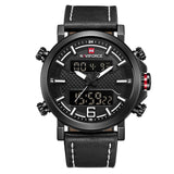 Man Watch 2019  New  Fashion Sport   Men Leather Waterproof Quartz   Date LED Analog