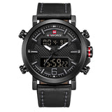 Man Watch 2019  New  Fashion Sport   Men Leather Waterproof Quartz   Date LED Analog