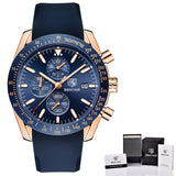 Man Watch, Brand Luxury Silicone Strap, Waterproof, Sport, Quartz, Chronograph Military ,