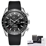 Man Watch, Brand Luxury Silicone Strap, Waterproof, Sport, Quartz, Chronograph Military ,