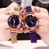 Woman Watch Fashion Elegant Magnet Buckle Vibrato Purple Ladies Wristwatch