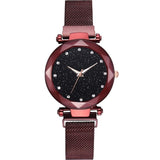 Woman Watch 2019 Hot Sale Starry Sky   Luxury Magnetic Magnet Buckle Quartz Wristwatch
