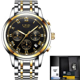 Man Watch  New  Luxury Brand   Chronograph Sports   Waterproof Full Steel Quartz