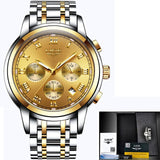 Man Watch  New  Luxury Brand   Chronograph Sports   Waterproof Full Steel Quartz