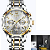 Man Watch  New  Luxury Brand   Chronograph Sports   Waterproof Full Steel Quartz