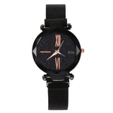 Woman Watch  Mesh Magnet Buckle Starry Sky