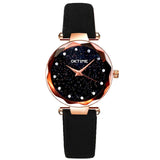 Woman Watch Fashion Best Sell Star Sky Dial Clock Luxury Rose Gold
