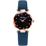 Woman Watch Fashion Best Sell Star Sky Dial Clock Luxury Rose Gold