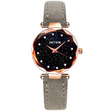 Woman Watch Fashion Best Sell Star Sky Dial Clock Luxury Rose Gold
