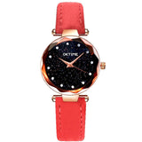 Woman Watch Fashion Best Sell Star Sky Dial Clock Luxury Rose Gold