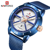 Man Watch Top Brand Luxury Sport  Mesh Steel Date Week Waterproof Quartz
