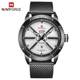 Man Watch Top Brand Luxury Sport  Mesh Steel Date Week Waterproof Quartz