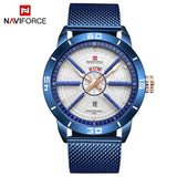 Man Watch Top Brand Luxury Sport  Mesh Steel Date Week Waterproof Quartz