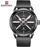 Man Watch Top Brand Luxury Sport  Mesh Steel Date Week Waterproof Quartz