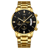 Man Watch Chronograph Sport   Top Brand Luxury Waterproof Full Steel Quartz Gold
