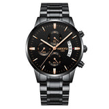 Man Watch Chronograph Sport   Top Brand Luxury Waterproof Full Steel Quartz Gold