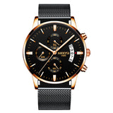 Man Watch Chronograph Sport   Top Brand Luxury Waterproof Full Steel Quartz Gold