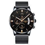 Man Watch Chronograph Sport   Top Brand Luxury Waterproof Full Steel Quartz Gold
