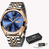 Man Watch 2019 New  Watches Top Brand Fashion Chronograph Male Stainless Steel Waterproof Business