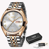 Man Watch 2019 New  Watches Top Brand Fashion Chronograph Male Stainless Steel Waterproof Business