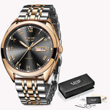 Man Watch 2019 New  Watches Top Brand Fashion Chronograph Male Stainless Steel Waterproof Business