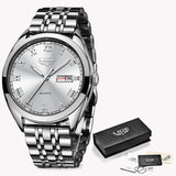 Man Watch 2019 New  Watches Top Brand Fashion Chronograph Male Stainless Steel Waterproof Business