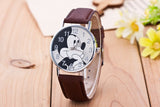 Woman Watch New  Mickey Mouse Pattern Fashion Quartz  Casual Cartoon Leather