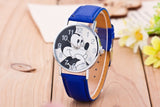 Woman Watch New  Mickey Mouse Pattern Fashion Quartz  Casual Cartoon Leather