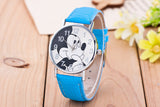 Woman Watch New  Mickey Mouse Pattern Fashion Quartz  Casual Cartoon Leather