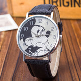 Woman Watch New  Mickey Mouse Pattern Fashion Quartz  Casual Cartoon Leather