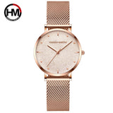 Woman Watch Top Brand Luxury Japan Quartz Movement Stainless Steel Sliver White Dial Waterproof