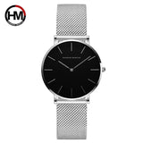 Woman Watch Top Brand Luxury Japan Quartz Movement Stainless Steel Sliver White Dial Waterproof