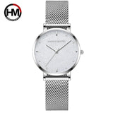 Woman Watch Top Brand Luxury Japan Quartz Movement Stainless Steel Sliver White Dial Waterproof