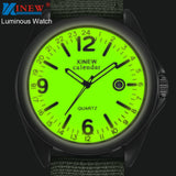 Man Watch Top Brands Luminous Military Casual Nylon Strap Quartz  Black Dial Date Luxury Sport Wrist