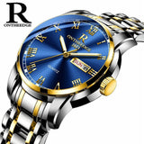 Woman Watch Business Waterproof Clock Auto Date Silver Steel
