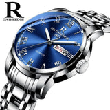 Woman Watch Business Waterproof Clock Auto Date Silver Steel