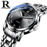 Woman Watch Business Waterproof Clock Auto Date Silver Steel